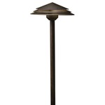 12V Round Tiered Path Light - Aged Bronze