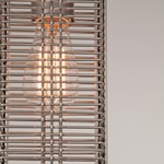 Downtown Mesh Rod Pendant - Metallic Beige Silver / No Glass