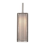 Downtown Mesh Rod Pendant - Metallic Beige Silver / Frosted