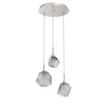 Gem Round Multi Light Pendant - Metallic Beige Silver / Smoke