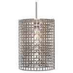 Tweed Pendant - Beige Silver / No Glass