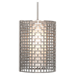 Tweed Pendant - Beige Silver / Frosted