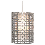 Tweed Pendant - Metallic Beige Silver / Frosted