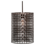 Tweed Pendant - Flat Bronze / No Glass