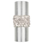 Arctic Halo Wall Sconce - Silver Leaf / Crystal