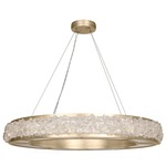 Arctic Halo Chandelier - Champagne Tinted Gold Leaf / Crystal