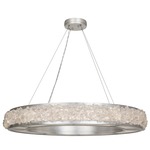 Arctic Halo Chandelier - Silver Leaf / Crystal