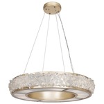 Arctic Halo Chandelier - Champagne Tinted Gold Leaf / Crystal