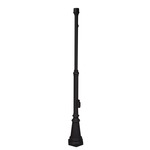 Pad Mount Post with Photocell and Outlet - 80In - Textured Matte Black