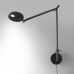 Demetra Plug In Swing Arm Wall Light - Anthracite Grey