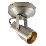 ME-007 Single Spot Light - Brushed Nickel / Clear