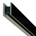 Glide Glass Downlight Suspension w/ Center Feed Power - Black Glass / Black Louver