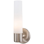 Saber Wall Sconce - Brushed Nickel / Etched Opal