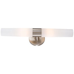 Saber Bath Bar - Brushed Nickel / Etched Opal