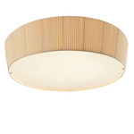 Plafonet Ceiling Light Fixture - Stainless Steel / Cream Translucent Ribbon