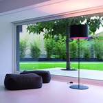 Half Moon Floor Lamp - Black / Black / Purple