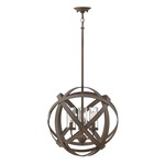 Carson 120V Outdoor Pendant - Vintage Iron / Clear Seedy