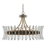 Coquette Chandelier - Antique Brass / Crystal