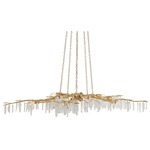 Forest Light Chandelier - Washed Lucerne Gold / Quartz Crystal