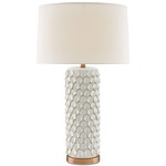 Calla Lily Table Lamp - Antique Brass / Eggshell