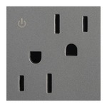 Dual Controlled 15 Amp Energy Saving Outlet - Magnesium