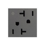 Dual Controlled Energy Saving 20 Amp Outlet - Magnesium
