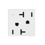 Dual Controlled Energy Saving 20 Amp Outlet - White