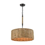 Weaverton Chandelier - Oil Rubbed Bronze / Natural