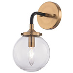 Boudreaux Wall Sconce - Antique Gold / Clear