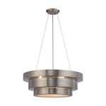 Layers Chandelier - Stainless Steel / Frosted