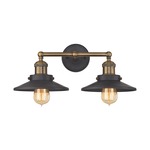 English Pub Bathroom Vanity Light - Antique Brass/Graphite