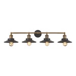 English Pub Bathroom Vanity Light - Antique Brass/Graphite