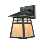 Cottage Outdoor Wall Sconce - Matte Black / Cream