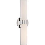 Bond Double Bathroom Vanity Light - Polished Nickel / White