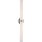 Bond Double Bathroom Vanity Light - Brushed Nickel / White