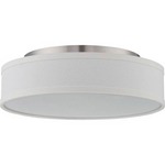 Heather Ceiling Light Fixture - Brushed Nickel / White Linen