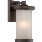 Diego Outdoor Wall Light - Mahogany Bronze / Satin Amber