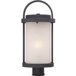 Willis Outdoor Post Light - Textured Black / Antique White