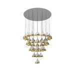 Hanna Multi Light Pendant - Gold / Matte White