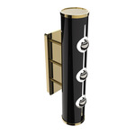 Chuck Wall Light - Gold / Glossy Black