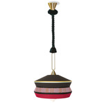 Calypso Antigua Pendant - Satin Brass / Black Multi