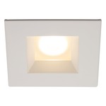 4IN Square Regressed Downlight Trim - Matte White / Frosted