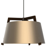 Ignis Cord Pendant - Rose Gold / Dark Stained Walnut