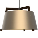 Ignis LED Rigid Stem Pendant - Rose Gold / Dark Stained Walnut