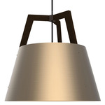 Imber Cord Pendant - Rose Gold / Dark Stained Walnut