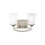 Hanford Bathroom Vanity Light - Brushed Nickel / Satin Etched