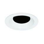 Element 4 Inch Round Flanged Bevel Trim - White / No Lens