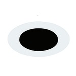 Element 4 Inch Round Flangeless Flat Trim - White / No Lens