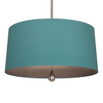 Custis Pendant - Polished Nickel / Mayo Teal / Carter Gray