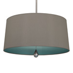 Custis Pendant - Polished Nickel / Carter Gray / Mayo Teal